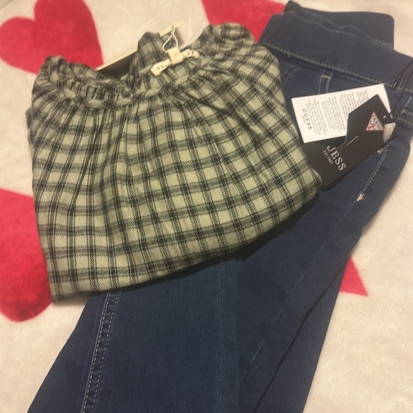 NWT bundle girls Guess Jegging  size 8 and copper key top size small - Picture 12 of 12